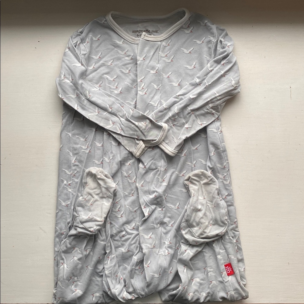 Magnetic Me Light Blue seagull Footie